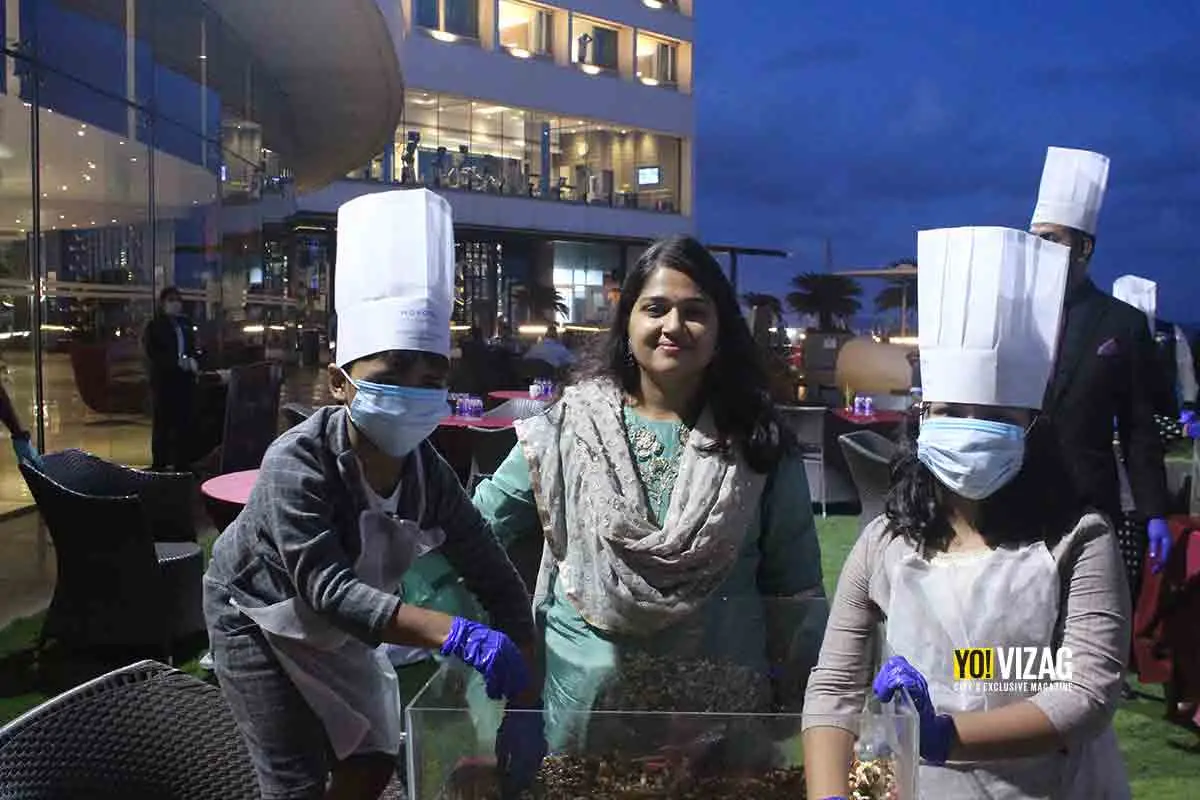 Cake mixing at Novotel Vizag