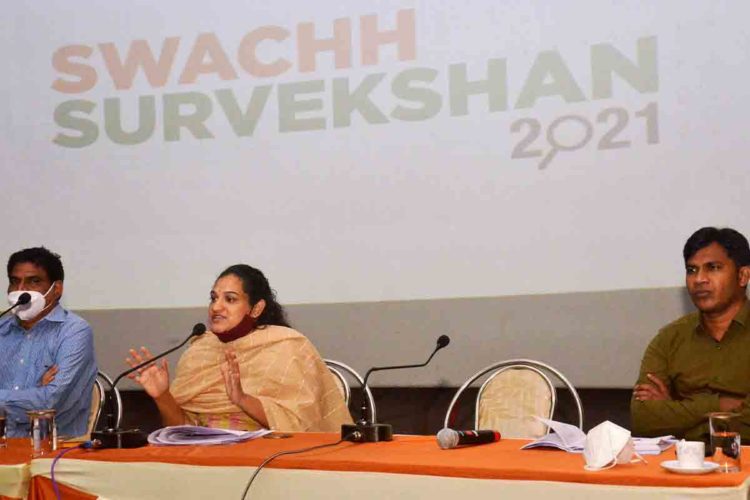 GVMC Commissioner at a review meeting on Swachh Survekshan 2021 in Vizag