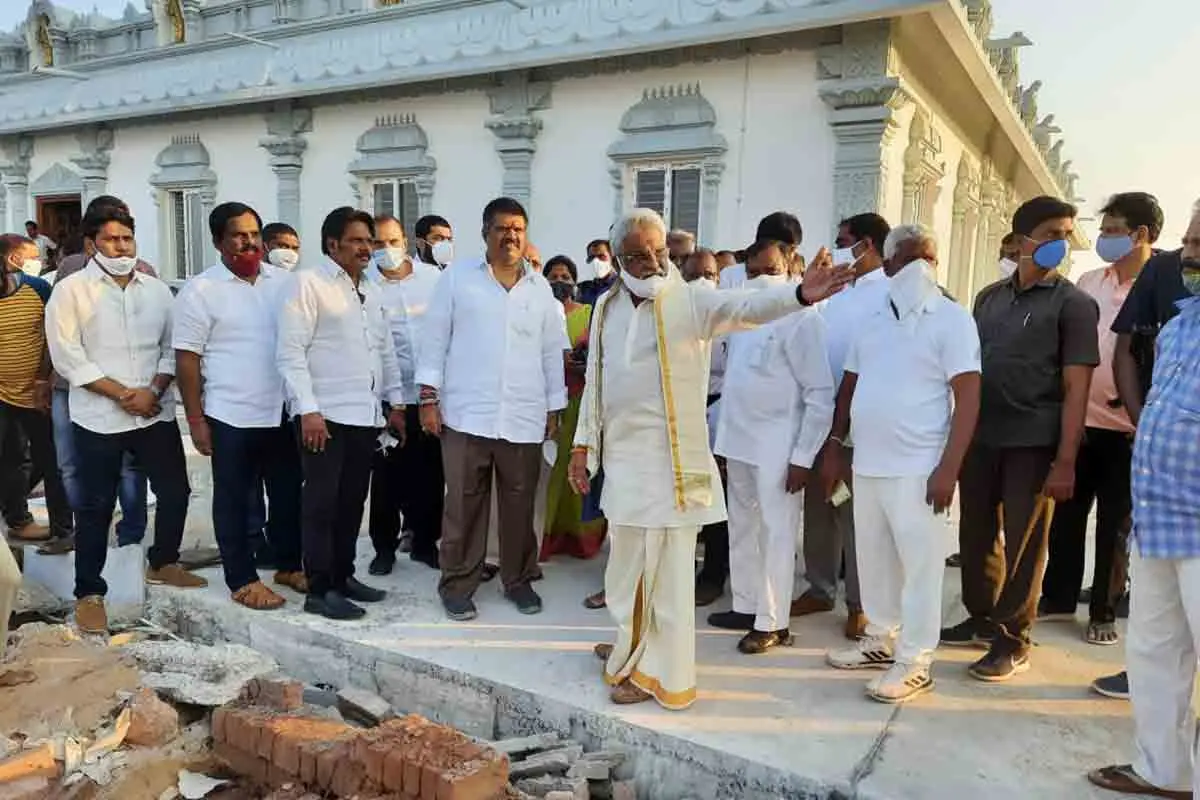 TTD Chairman inspecting works at temple in Vizag