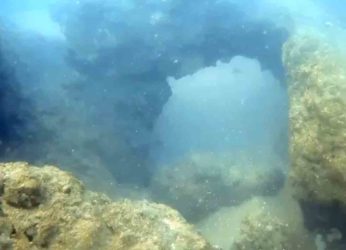 Watch: Natural arch spotted underwater in Vizag