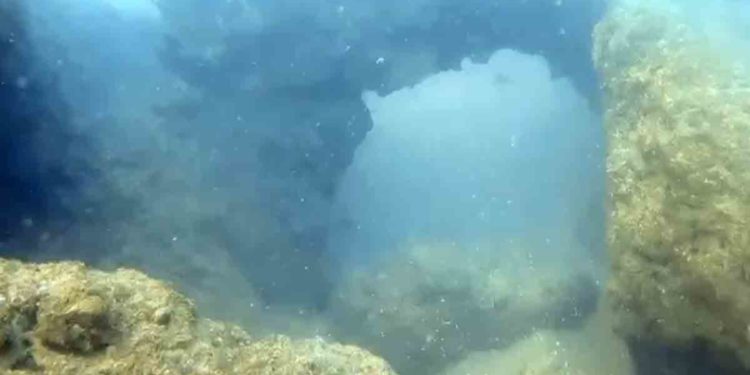 Watch: Natural arch spotted underwater near Rushikonda Beach in Vizag