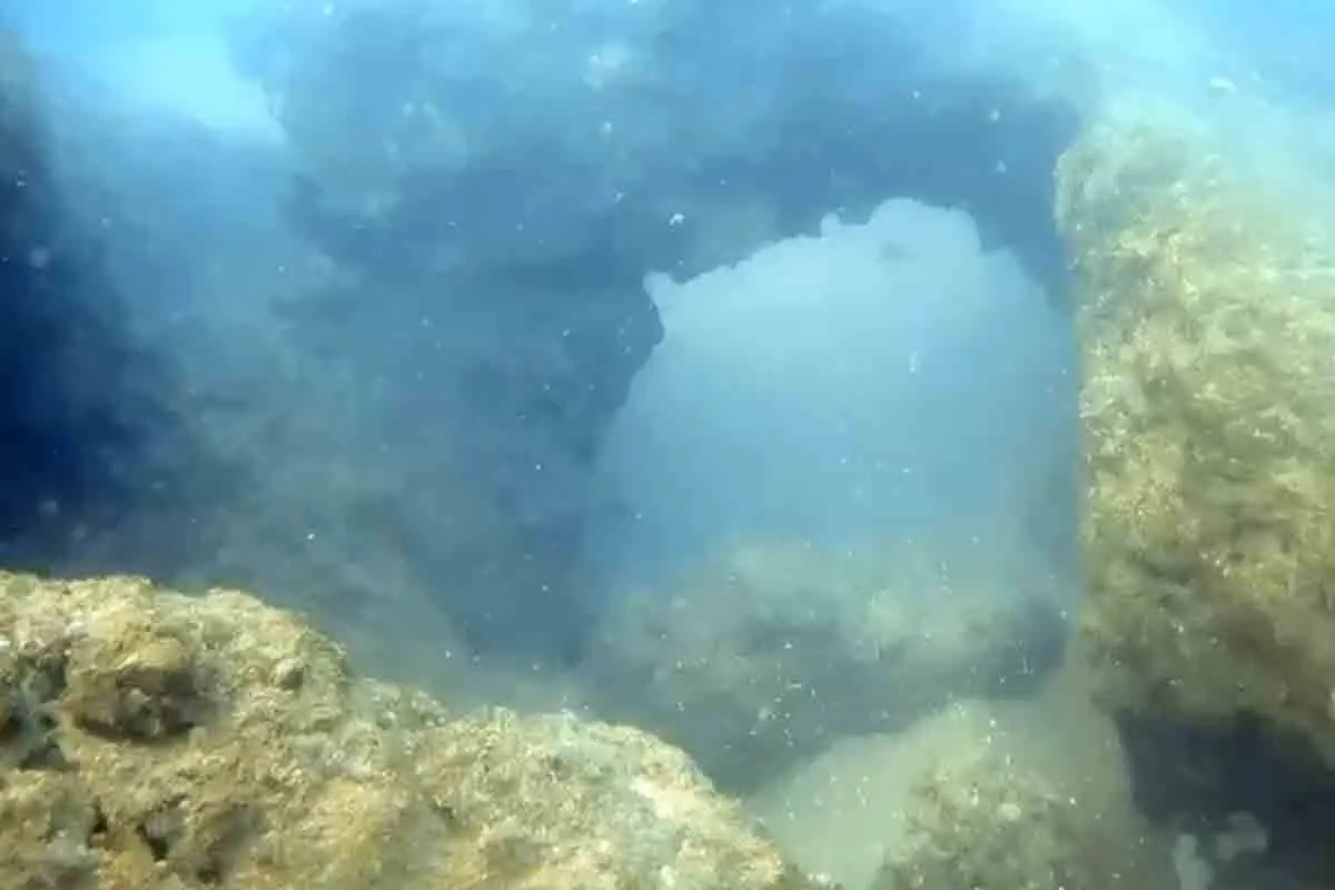 Watch: Natural arch spotted underwater near Rushikonda Beach in Vizag