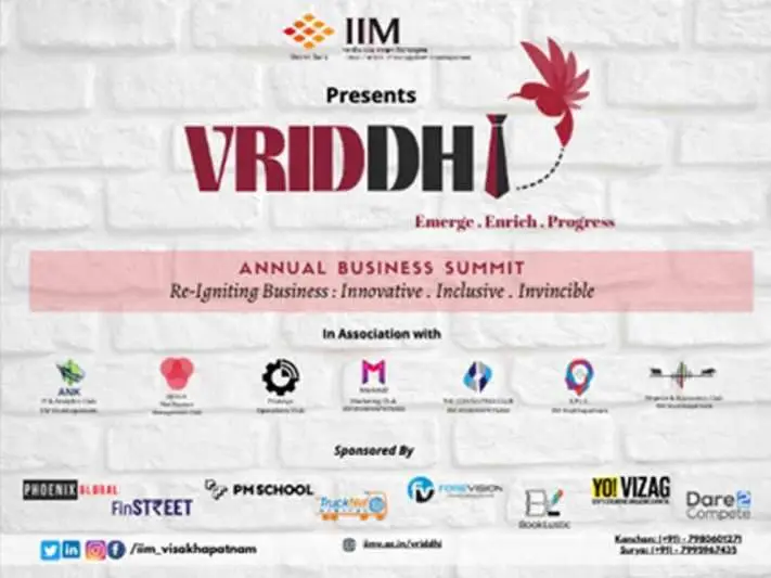 Vriddhi 2.0: IIM Visakhapatnam's annual business conclave to go live from 23 January