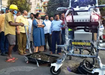 Robotic scavenger Bandicoot claws to clean choked manholes in Vizag