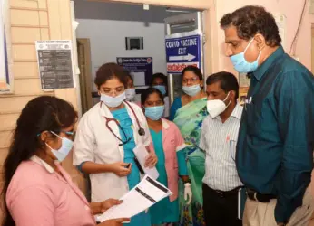 Covid-19 vaccine drive: Frontline workers in Vizag receive shots during second phase