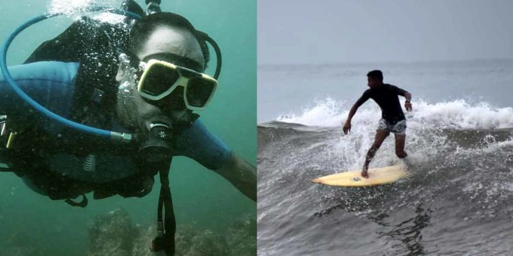 Scuba diving and surfing in Vizag