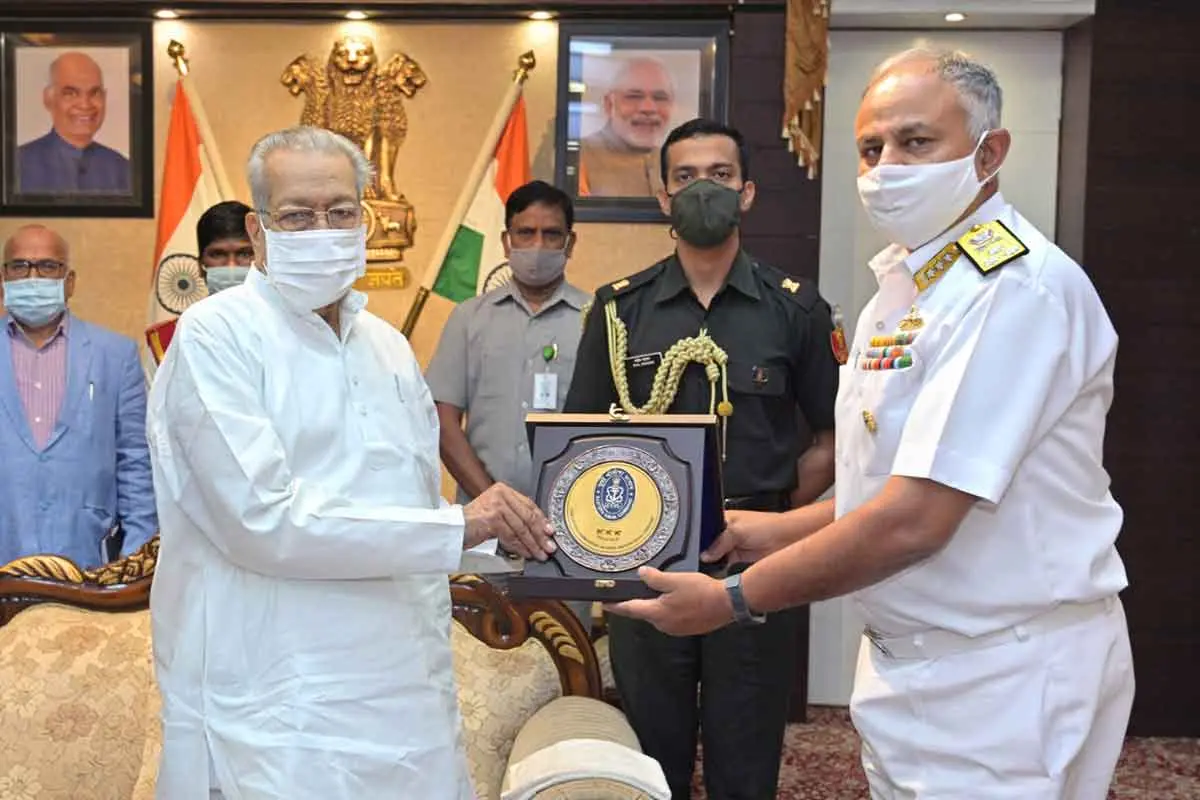 Vice Admiral AB Singh meets Andhra Pradesh Governor, Chief Minister
