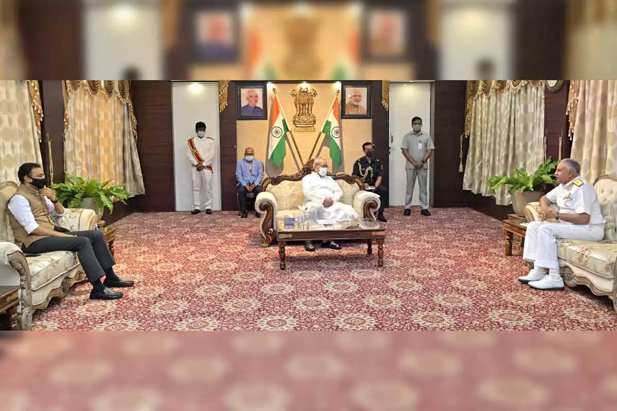 Vice Admiral AB Singh meets Andhra Pradesh Governor, Chief Minister