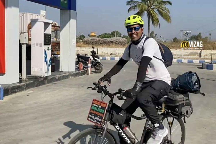 Meet Ramu, a YouTuber cycling against privatisation of Vizag Steel Plant
