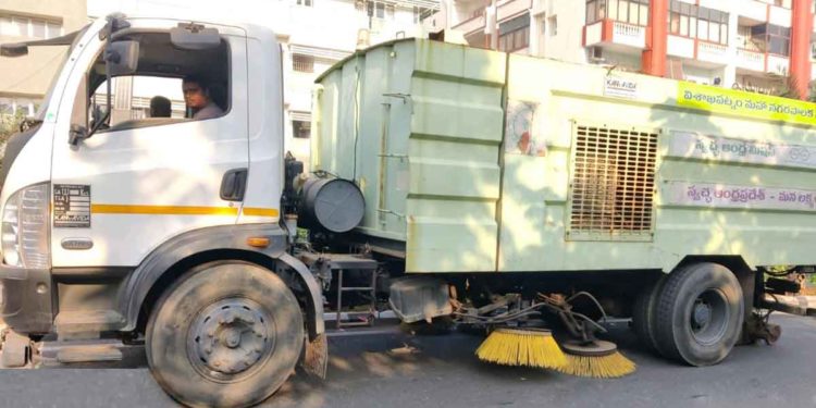 visakhapatnam waste collection truck