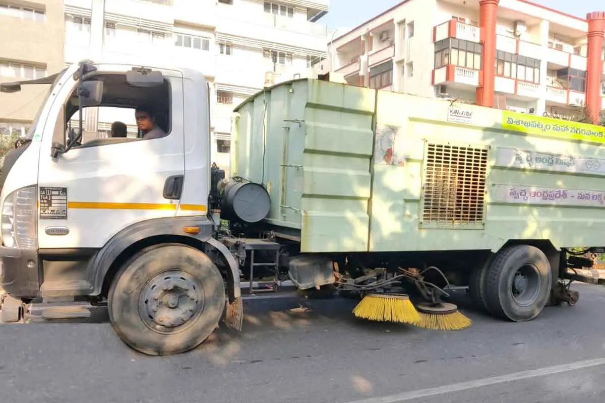 visakhapatnam waste collection truck