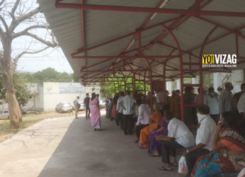 People having to wait in lines for second dose of vaccine in Visakhapatnam