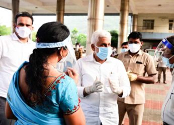 MP V Vijayasai Reddy inspects various Covid-19 hospitals in Vizag