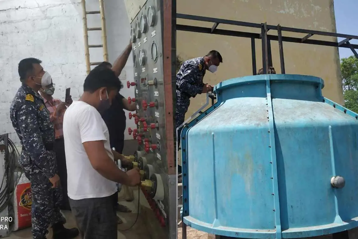 Visakhapatnam Naval Dockyard teams repair two oxygen plants in AP