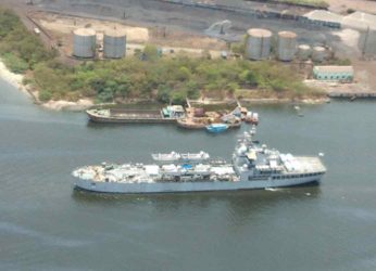 Indian Navy’s INS Airavat reaches Visakhapatnam with medical supplies