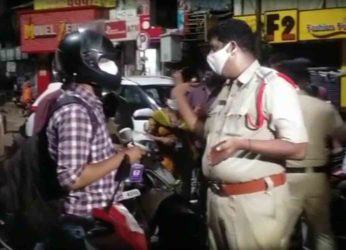Visakhapatnam traffic police coming down hard on curfew violators in the city