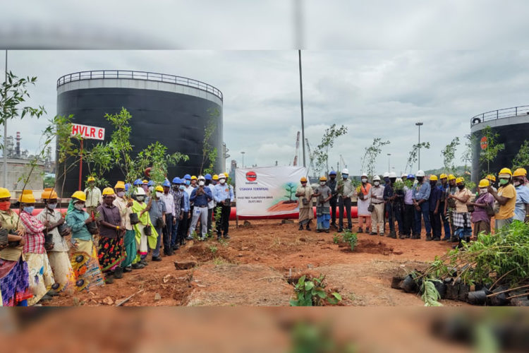 Indian Oil conducts a tree plantation drive at its terminal in Vizag