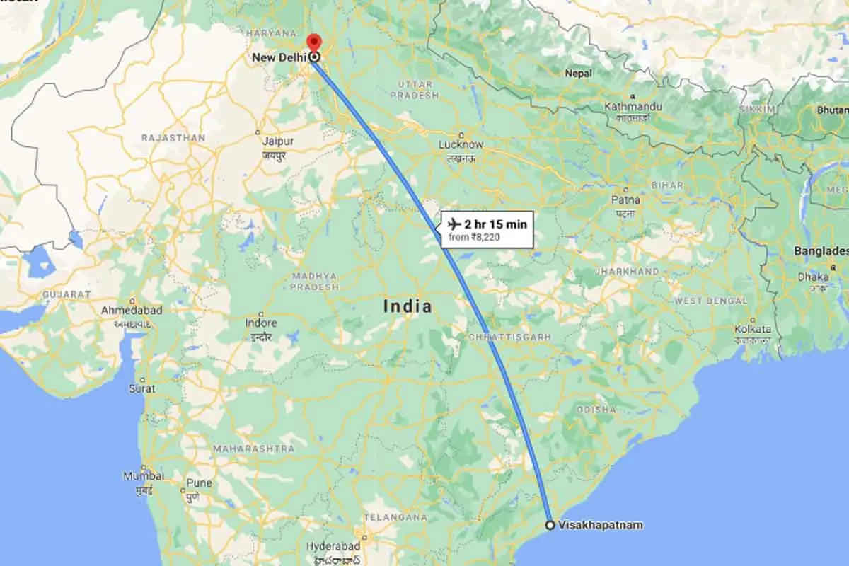 Travel guide: Info on flights from Vizag to New Delhi