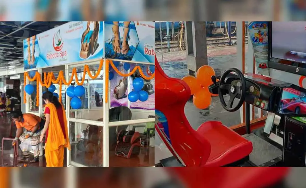 New facilities that came up at the railway station in Vizag in recent years