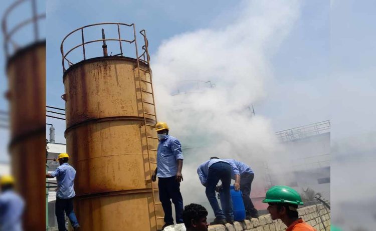 Gas leak at a pharma company in Parawada, Visakhapatnam