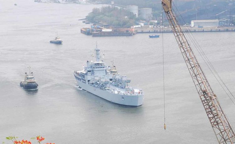 Eastern Naval Command vessel INS Airavat reaches Jakarta with Covid-19 relief material