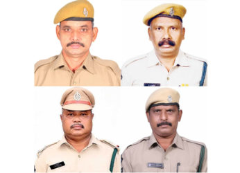 4 cops dead in a road accident at Palasa, Srikakulam District