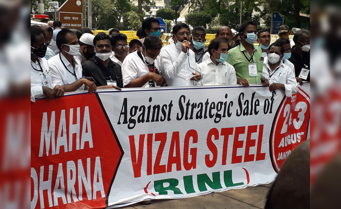 Protests against VSP privatisation gain heat at Vizag and New Delhi