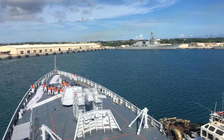 Eastern Naval Command ships INS Shivalik and Kadmatt reach Guam
