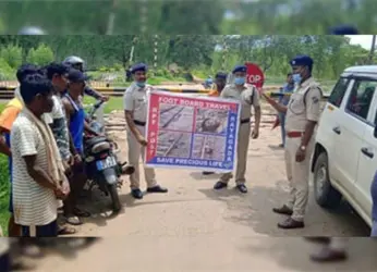 Awareness programme on crossing railway tracks in Visakhapatnam