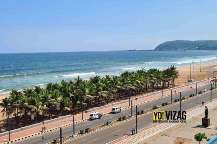 Driving on beach Road vizag