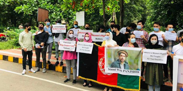 afghan students protest vizag