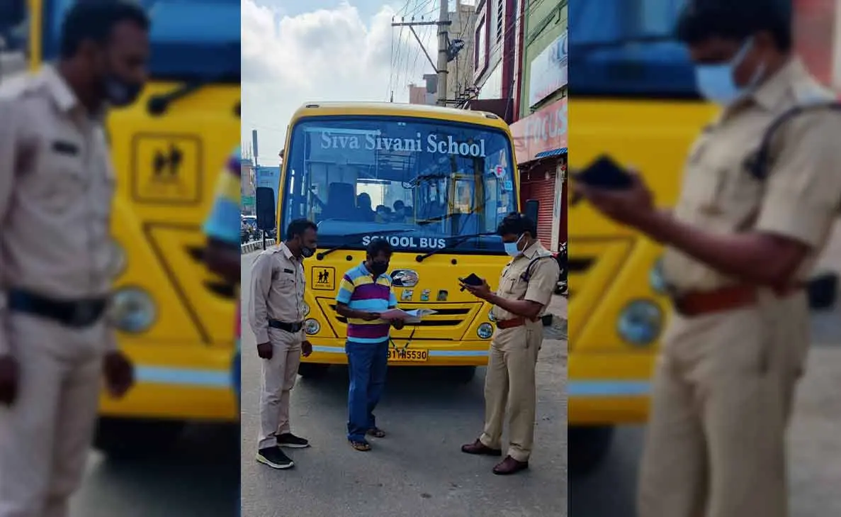 RTO Vizag says that school buses without fitness certificate will be seized