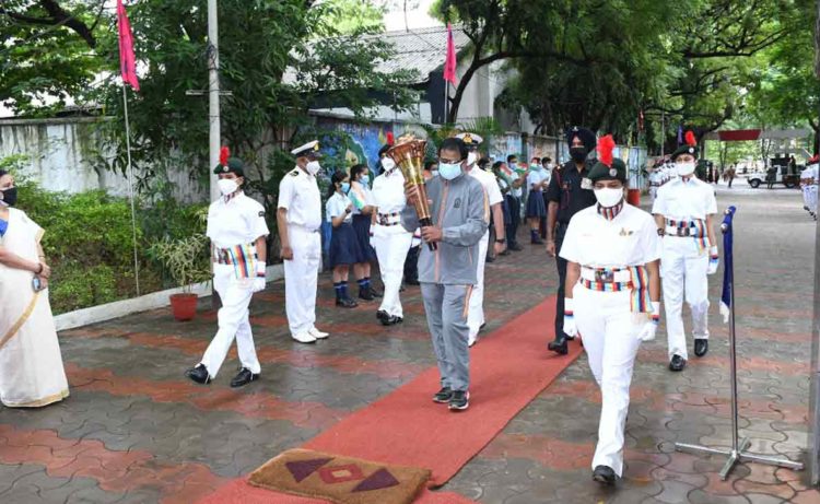 Victory Flame taken to various schools in Visakhapatnam