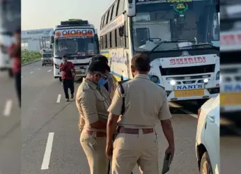 23 private travel buses in Vizag taken to task for non payment of taxes