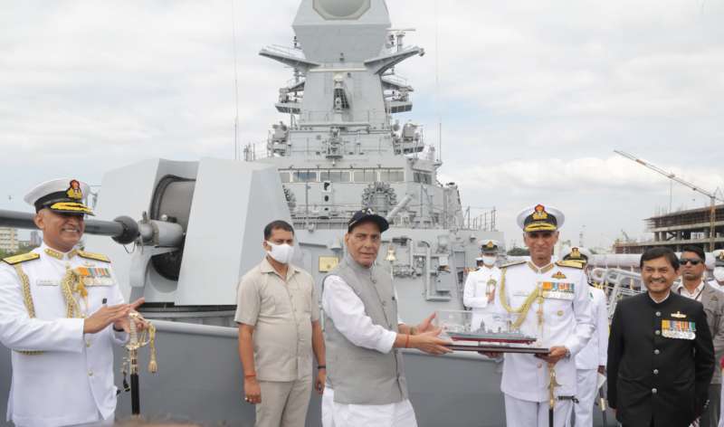 INS Visakhapatnam commissioned into the Indian Navy at Mumbai