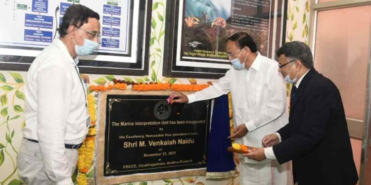 Vice President Venkaiah Naidu inaugurates Marine Interpretation Unit in Vizag