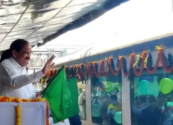 Vice President Venkaiah Naidu flags off new Vistadome coaches of Vizag to Araku train