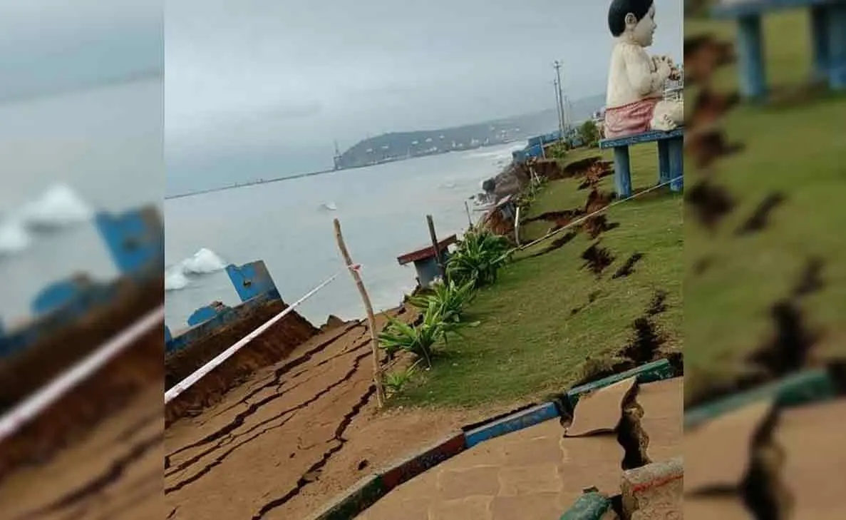 In Pics: Cyclone Jawad wreaks havoc at RK Beach in Vizag