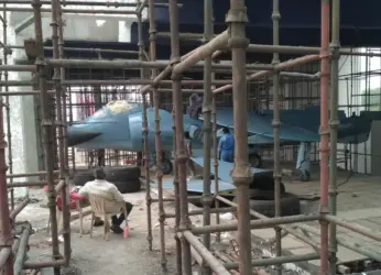 Sea Harrier fighter jet shifted to a new museum on RK Beach in Visakhapatnam