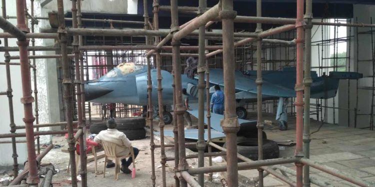 Sea Harrier shifted to its new Museum Building on RK Beach in Visakhapatnam