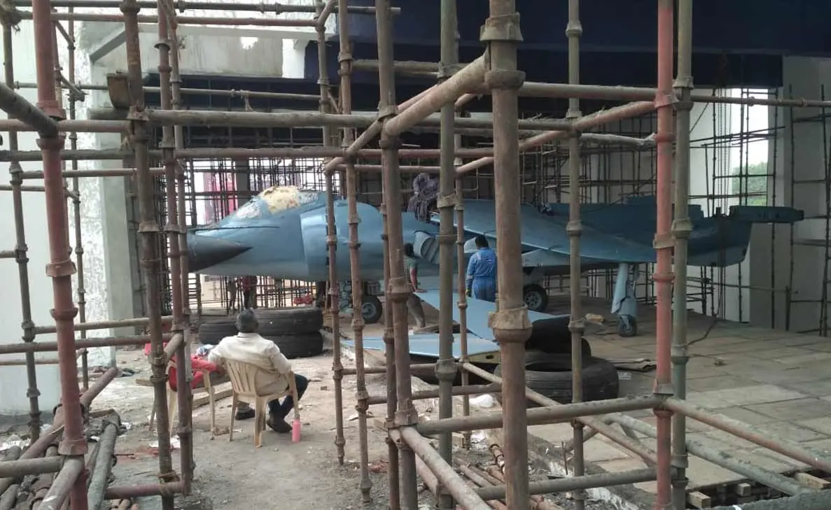 Sea Harrier fighter jet shifted to a new museum on RK Beach in Visakhapatnam