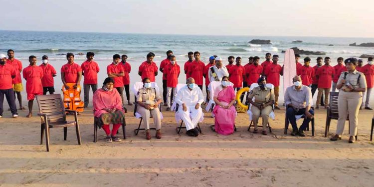 Visakhapatnam City Police bars people from venturing into the sea