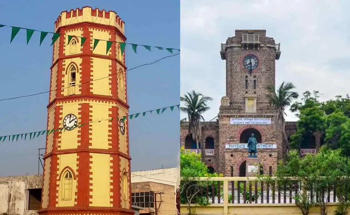 Iconic clock towers in and around Visakhapatnam standing strong against the sands of time