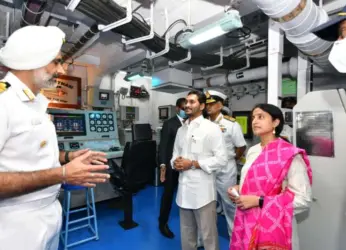 Andhra Pradesh Chief Minister, Jagan Mohan Reddy formally dedicates INS Visakhapatnam to the city of destiny