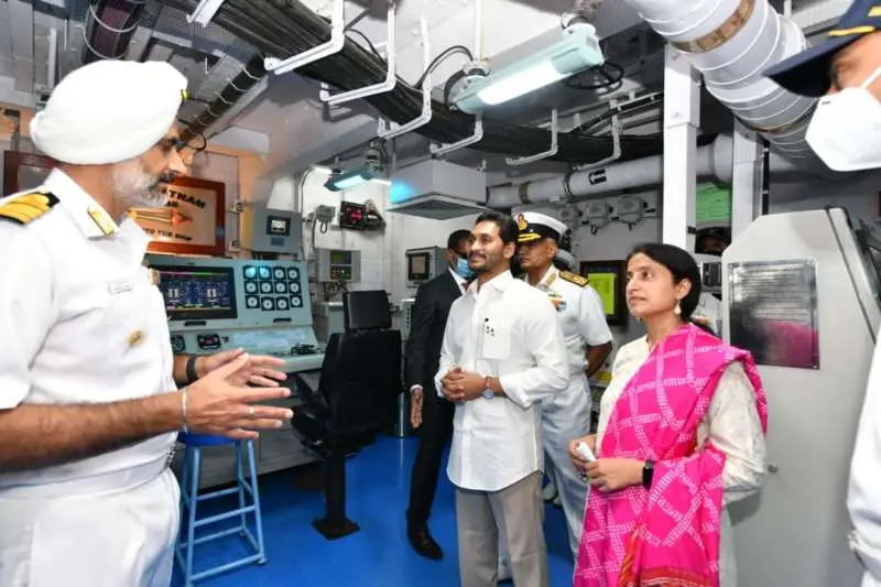 AP CM Jagan formally dedicates INS Visakhapatnam to the city of destiny