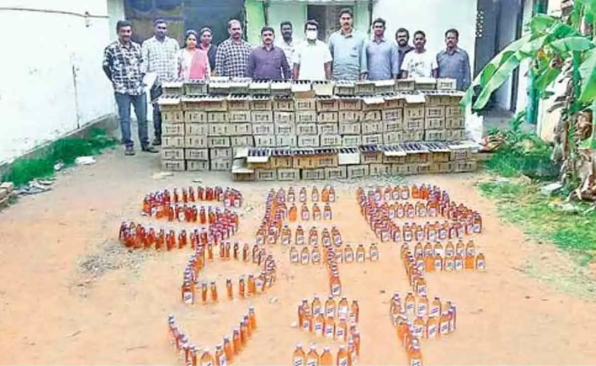 Interstate illicit liquor racket busted in Visakhapatnam by SEB officials