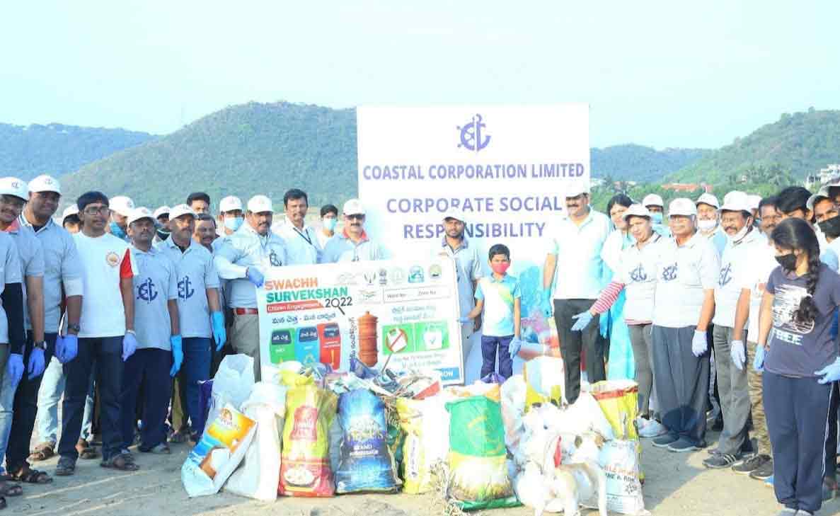 170 bags of waste collected at Vizag beach clean-up drive in Sagar Nagar