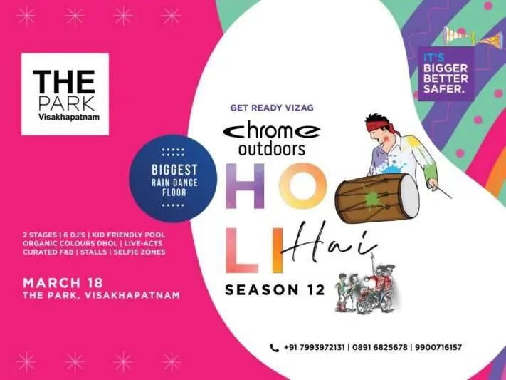 Chrome Outdoors Holi Hai Season 12 to enthrall the party lovers in Vizag