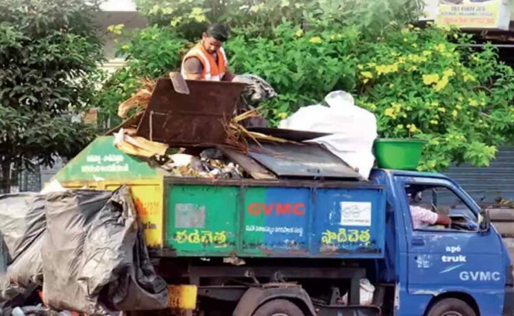 Clean Andhra Pradesh (CLAP) vehicles to collect waste by 6 am in Vizag, garbage collection vizag