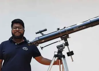 Stargazing is like therapy says amateur astronomer Sumanth from Vizag